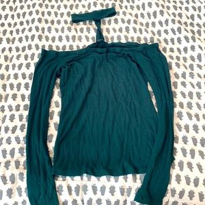 Cute green chocker long sleeve